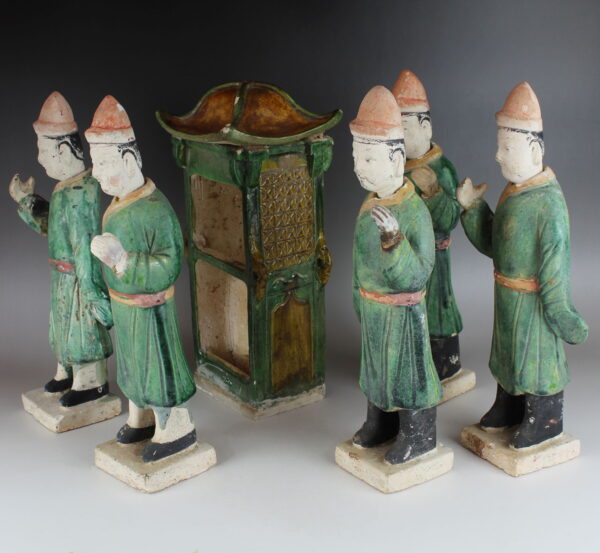 Chinese palanquin and court attendants