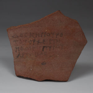 Egyptian ostracon with Greek text