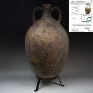 Greek amphora with painted letters