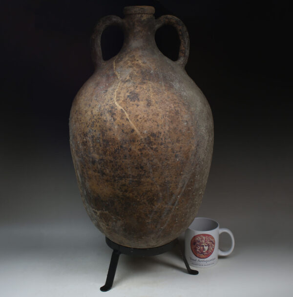 Greek amphora with painted letters