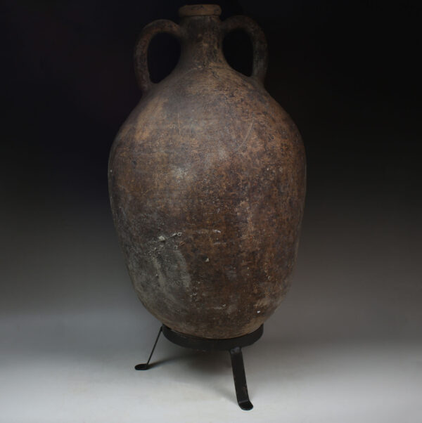 Greek amphora with painted letters